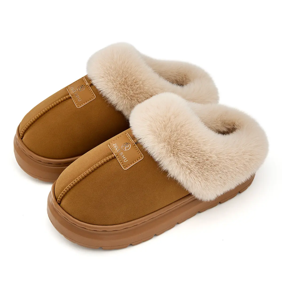 Women's Winter Warm Antibacterial Slippers Brown