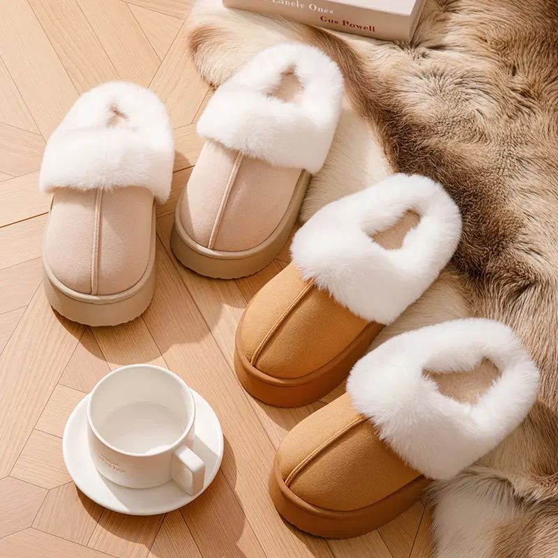 Thick-Soled Cotton Slippers for Women in Winter 2025 New Indoor Home Non-Slip Warm Couple Outer Wear Cotton Slippers for Women in Winter - Image 14