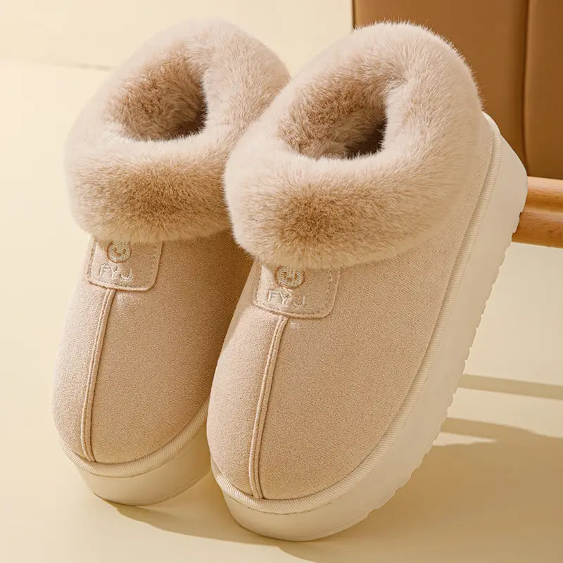Thick-Soled Cotton Slippers for Women in Winter 2025 New Indoor Home Non-Slip Warm Couple Outer Wear Cotton Slippers for Women in Winter - Image 7