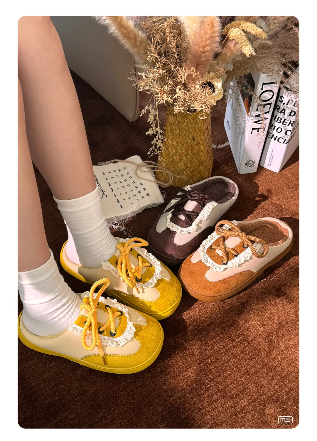 Girls' Cotton Slippers, Women's Winter Cotton Slippers, Soft-Soled, Comfortable, Non-Slip, Warm, Thick-Soled, Winter Home Cotton Slippers — feature 7