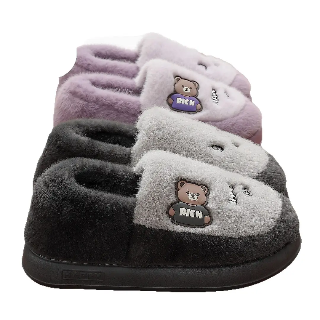Cotton Slippers for Men Winter 2025 New Style Bag Heel Indoor Home Thick-Soled Plush Warm Cotton Shoes for Men Wholesale - Image 8