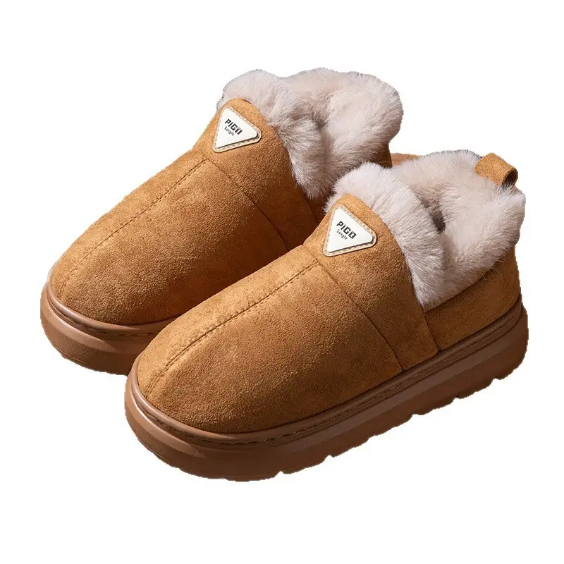 Women Winter Fleece Lined Snow Boots Brown - Image 9