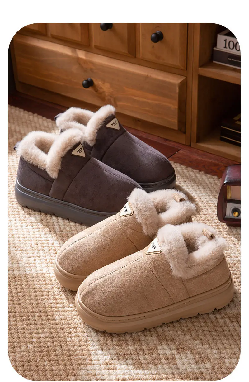 Women Winter Fleece Lined Snow Boots Brown — feature 6