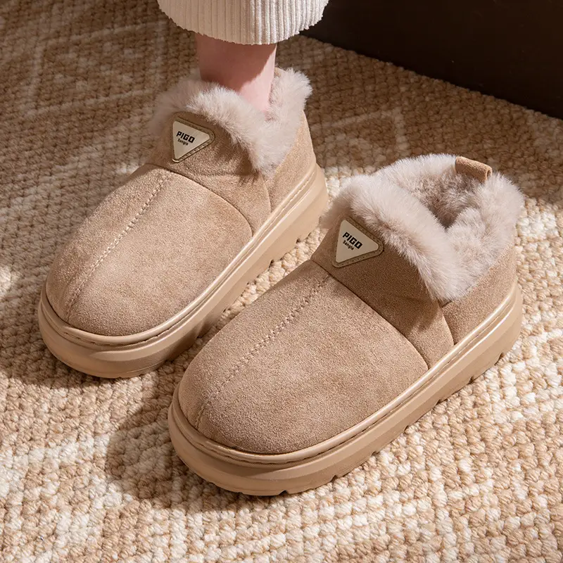 Women Winter Fleece Lined Snow Boots Brown - Image 2