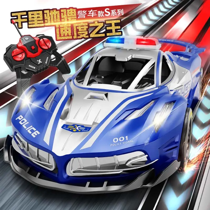 1:22 Rechargeable Remote Control Police Car Electric Double Light Can Drive Door Drift Racing Car 6-12 Years Old Boy Toy Wholesale