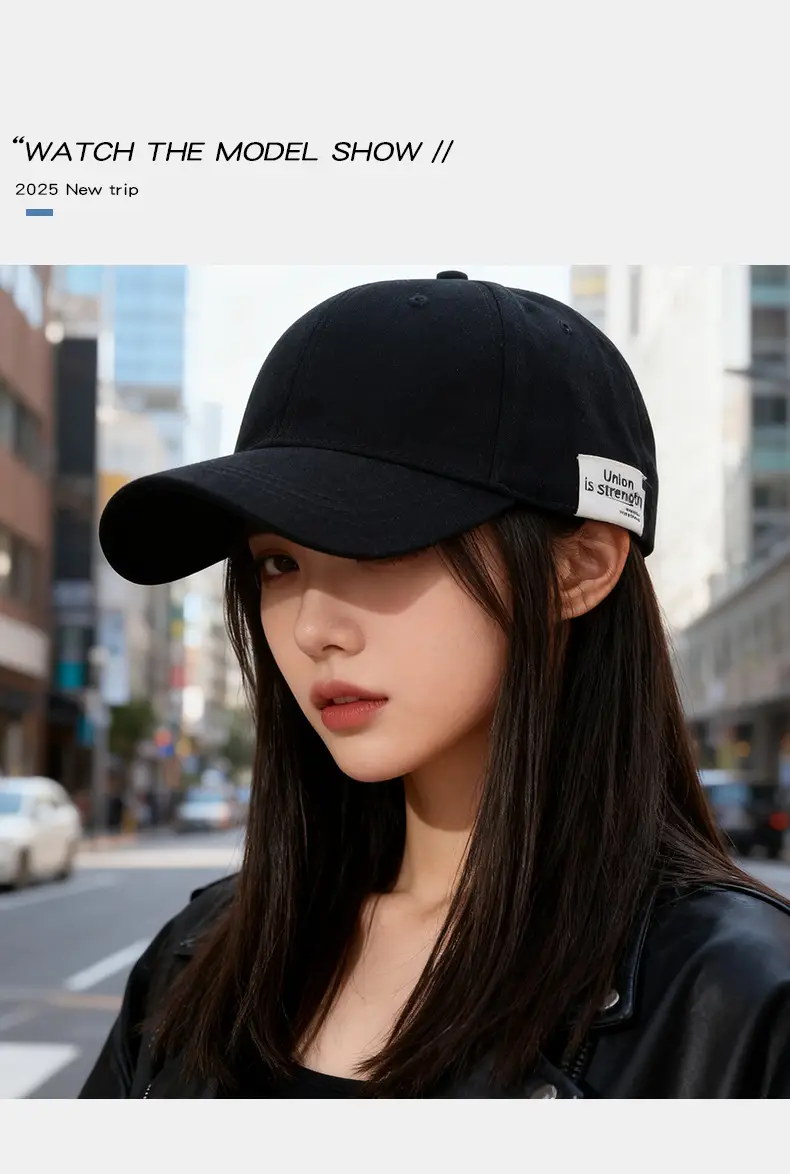Women Wide-Brimmed Sun Hat with Letter Embroidery — feature 2