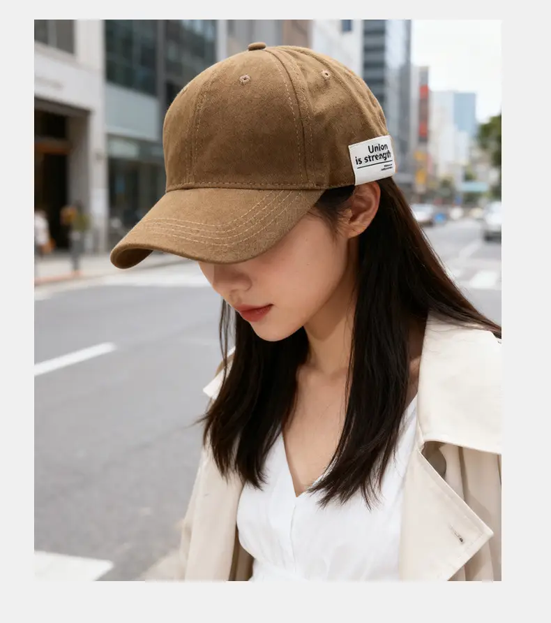 Women Wide-Brimmed Sun Hat with Letter Embroidery — feature 4