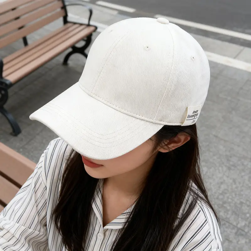 Women Wide-Brimmed Sun Hat with Letter Embroidery - Image 2