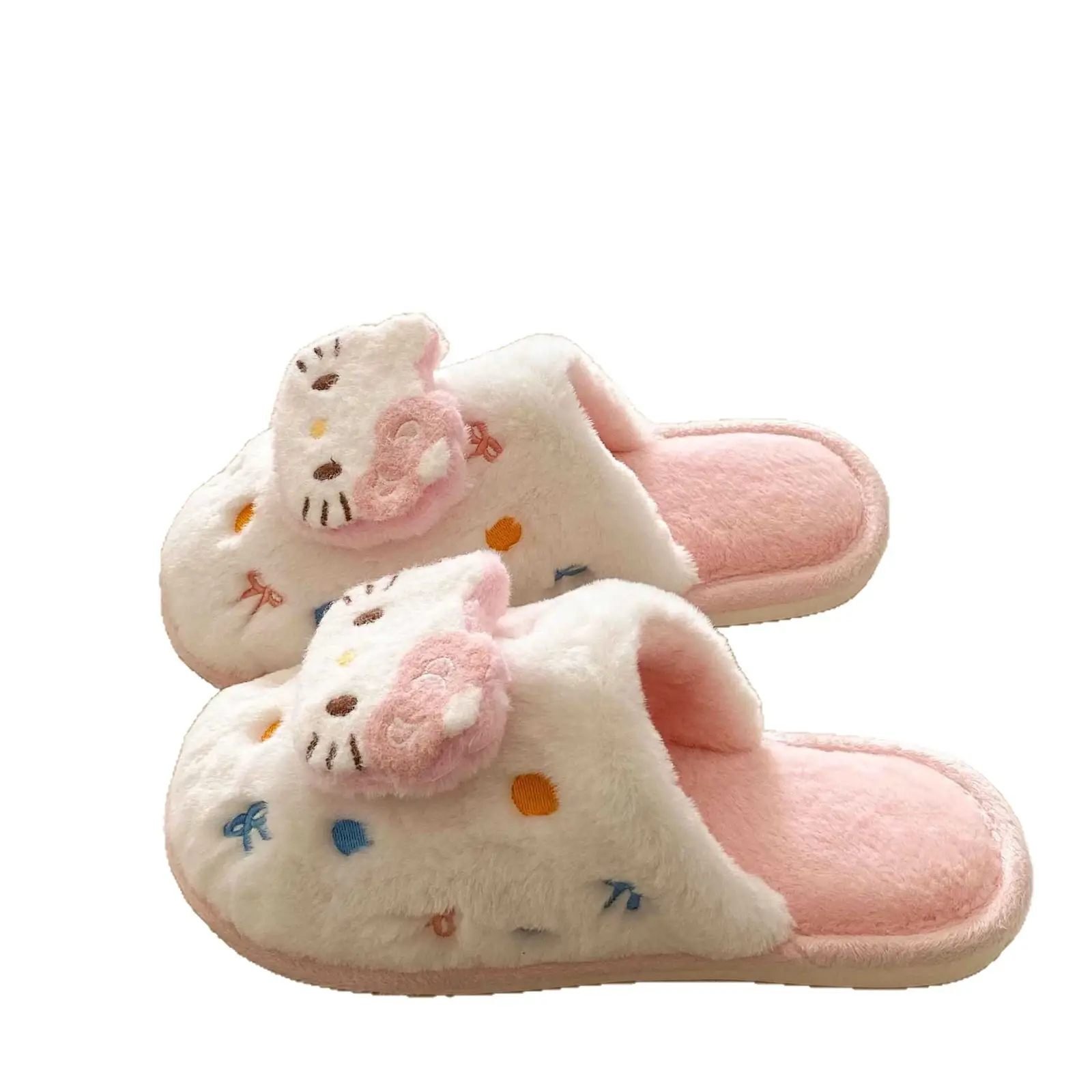 New Arrival Cute Cat Slippers for Women Warm Plush Cotton - Image 7