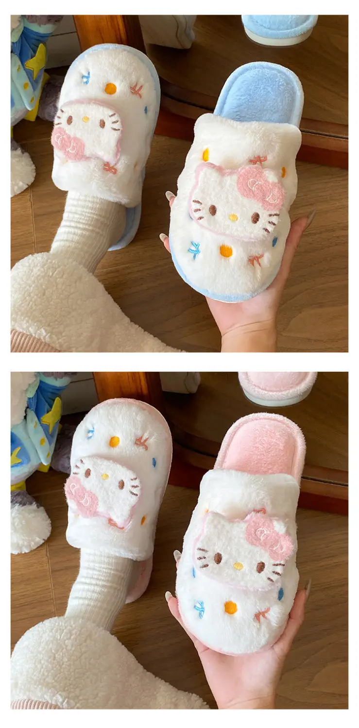 New Arrival Cute Cat Slippers for Women Warm Plush Cotton — feature 14
