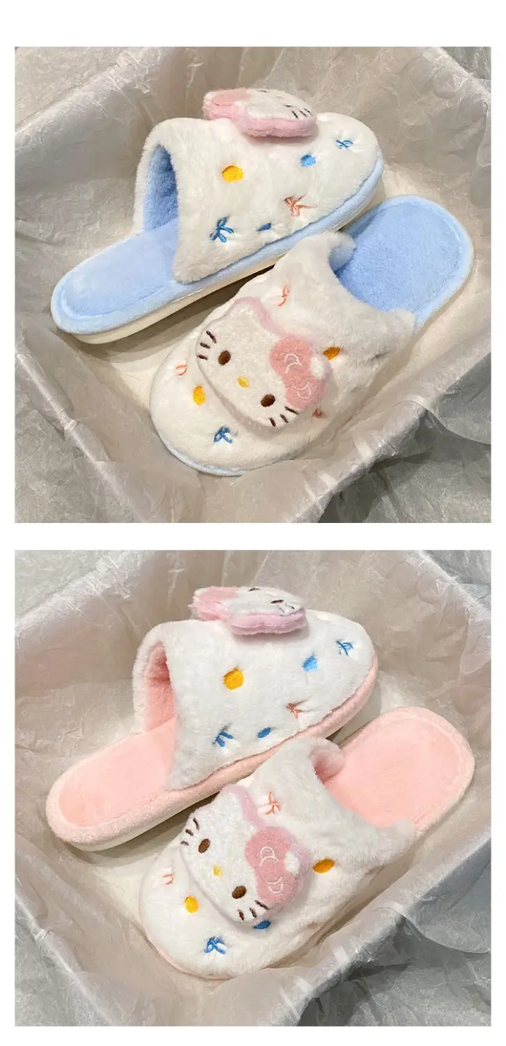 New Arrival Cute Cat Slippers for Women Warm Plush Cotton — feature 20