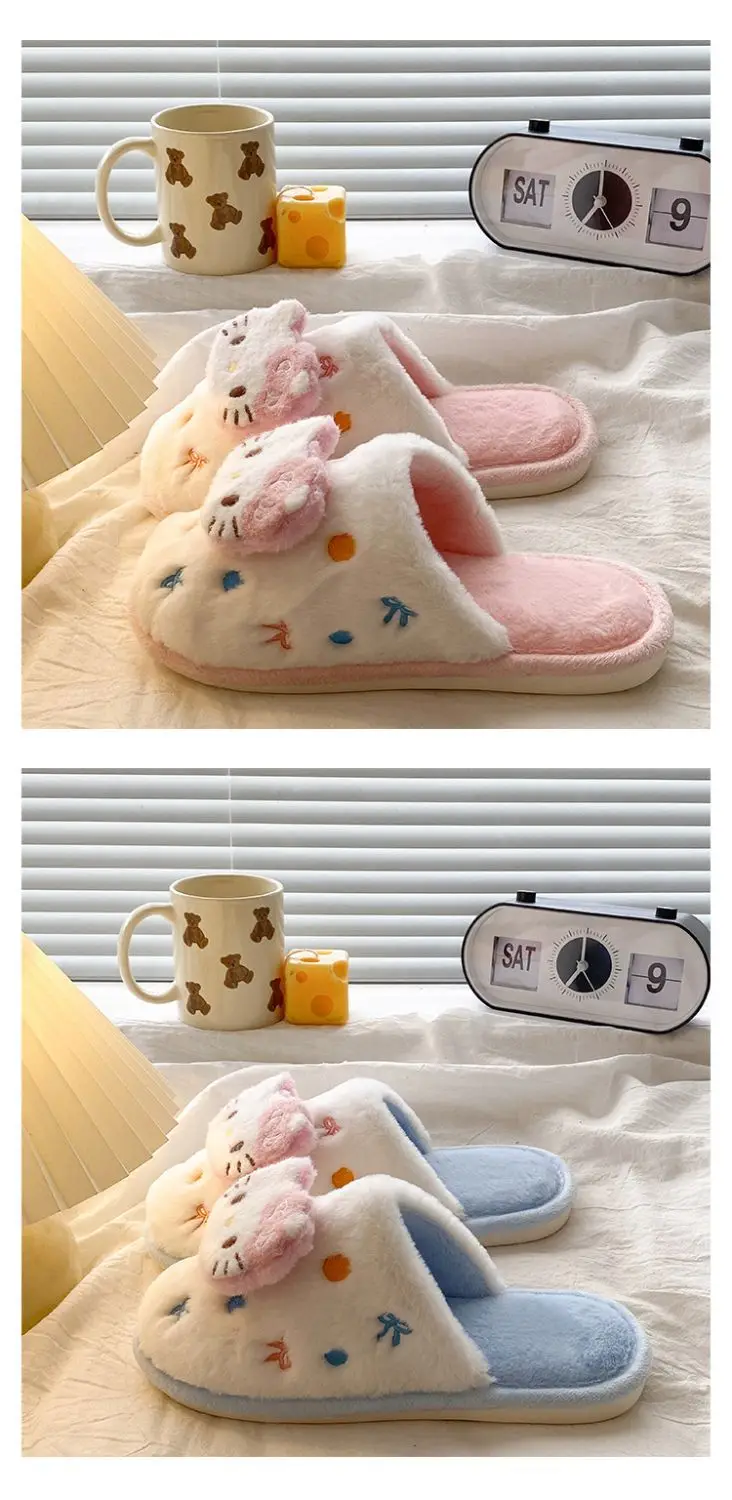 New Arrival Cute Cat Slippers for Women Warm Plush Cotton — feature 21