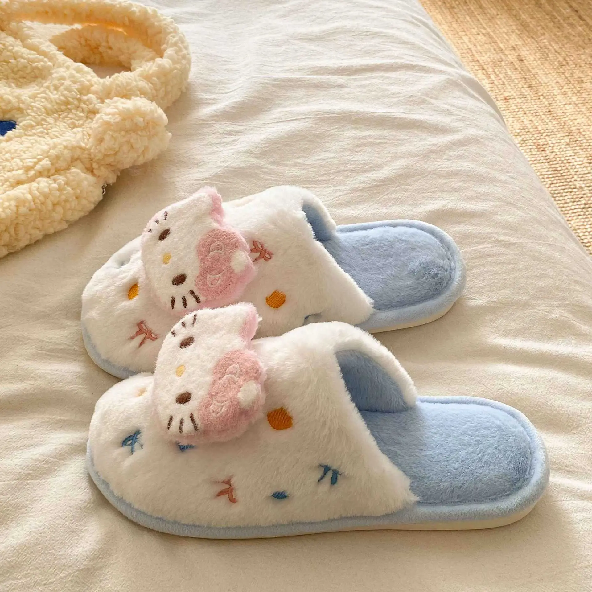 New Arrival Cute Cat Slippers for Women Warm Plush Cotton - Image 2