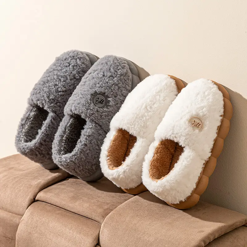 Warm Bag and Cotton Shoes for Men in Winter Non-Slip Thick Sole Outer Wear 2025 New Indoor Home Plush Cotton Slippers for Men - Image 8