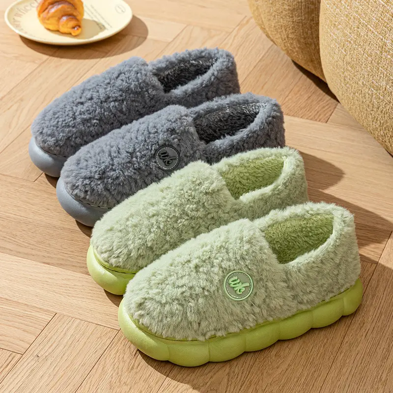 Warm Bag and Cotton Shoes for Men in Winter Non-Slip Thick Sole Outer Wear 2025 New Indoor Home Plush Cotton Slippers for Men - Image 9