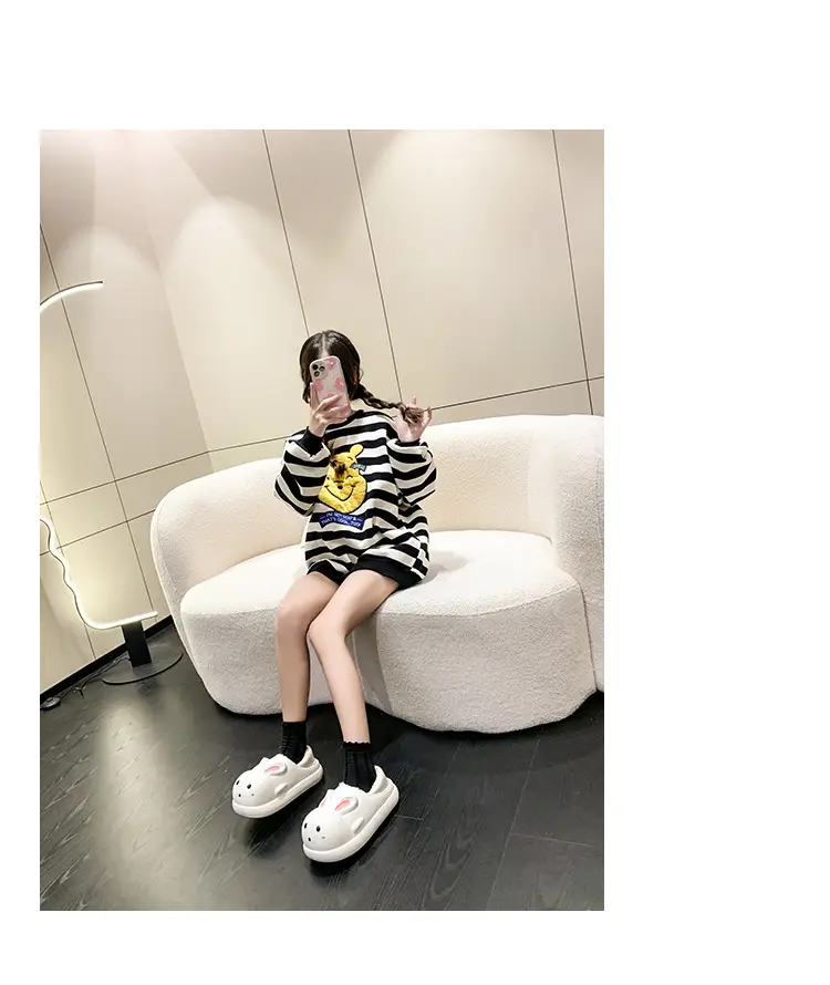 Women's Cute Cartoon Rabbit Cotton Slippers White — feature 12
