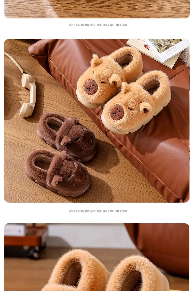 Winter Warm Bear Slippers for Men Non-Slip Soft — feature 16