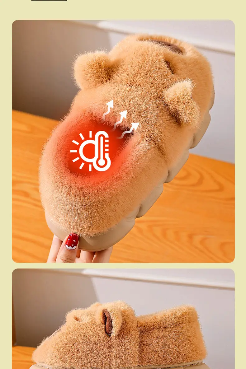 Winter Warm Bear Slippers for Men Non-Slip Soft — feature 7