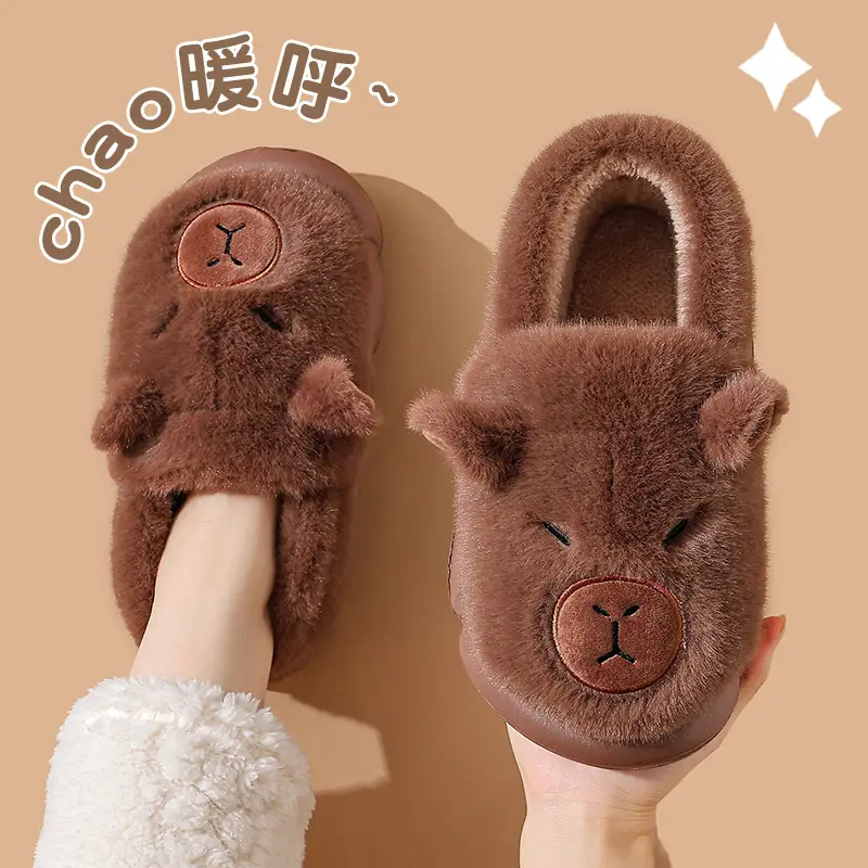 Winter Warm Bear Slippers for Men Non-Slip Soft - Image 2