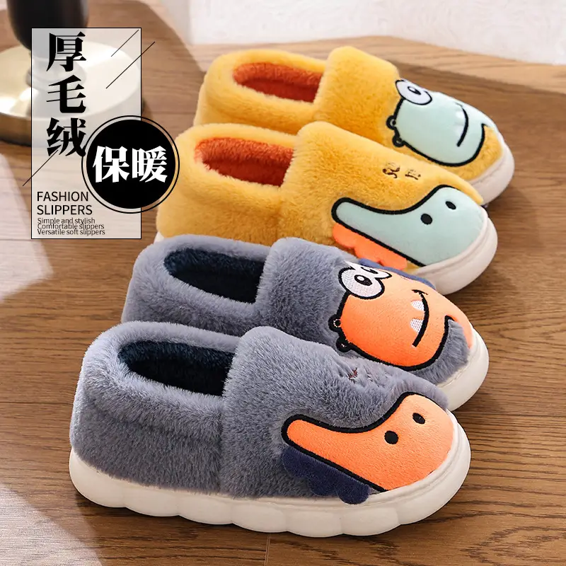 Winter Cartoon Slippers for Men Cotton Warm - Image 10