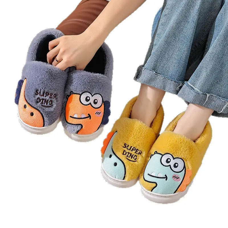 Winter Cartoon Slippers for Men Cotton Warm - Image 11