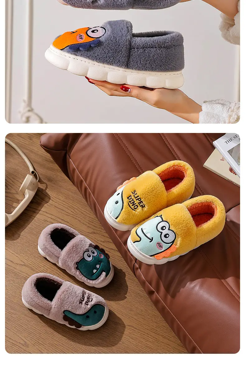 Winter Cartoon Slippers for Men Cotton Warm — feature 17