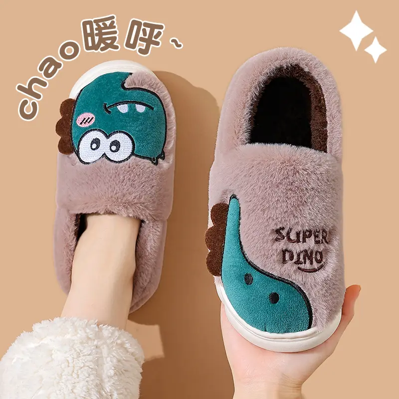 Winter Cartoon Slippers for Men Cotton Warm - Image 2