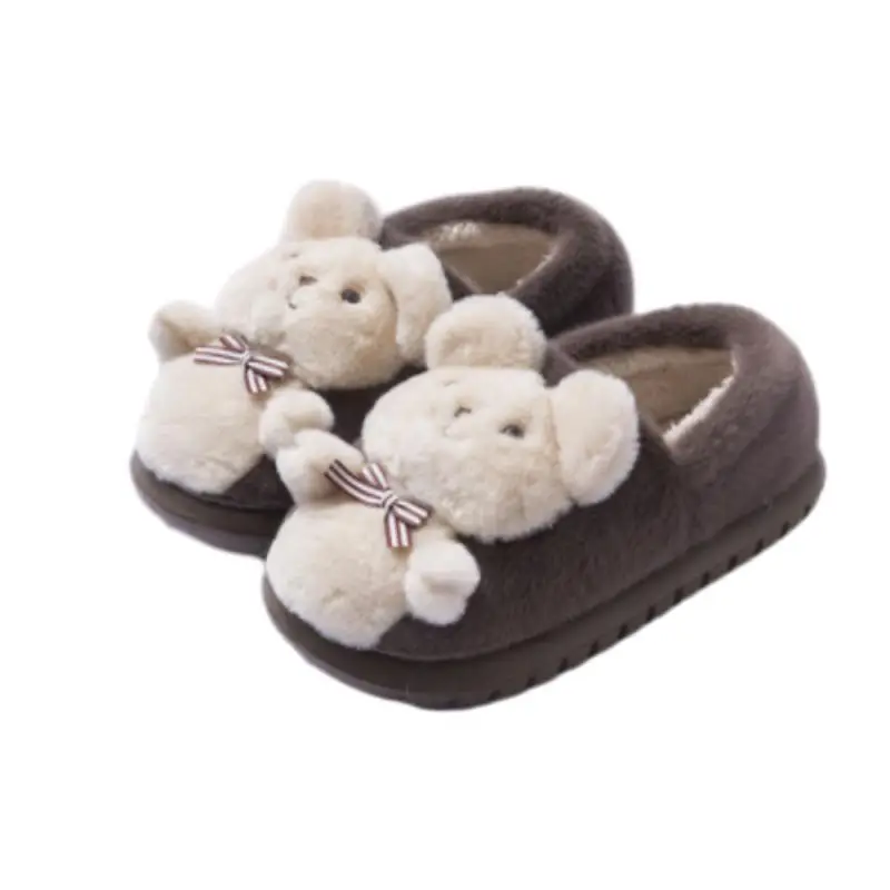 Winter Women's Pink Cartoon Rabbit Slippers Warm Plush - Image 4