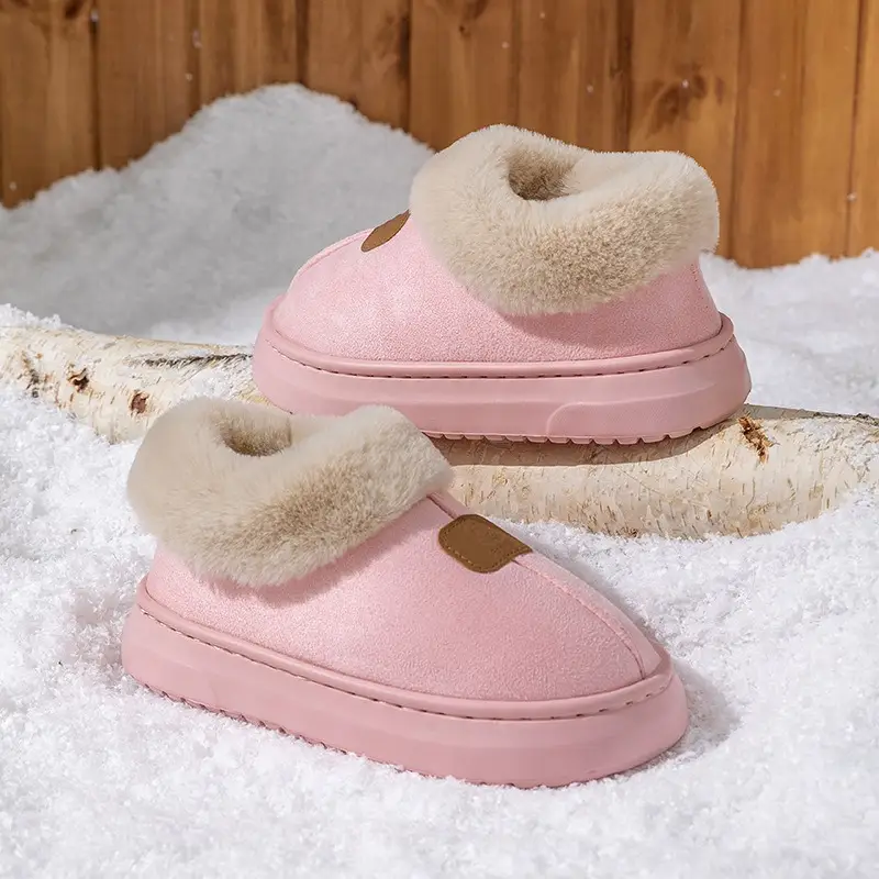 Cotton Warm Slippers for Men Winter Indoor Non-Slip
