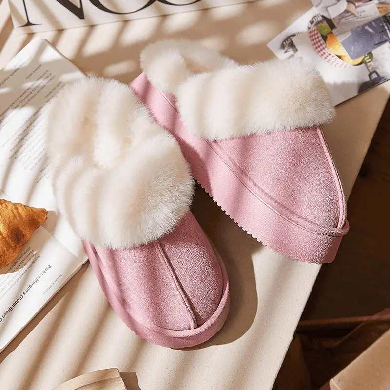 Cotton Warm Slippers for Men Winter Indoor Non-Slip