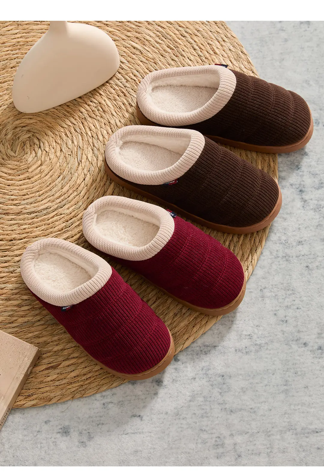 Cotton Slippers for Women Winter 2025 New Indoor Home Warm Waterproof Anti-Slip Home Slippers for Men Autumn and Winter Couples — feature 13
