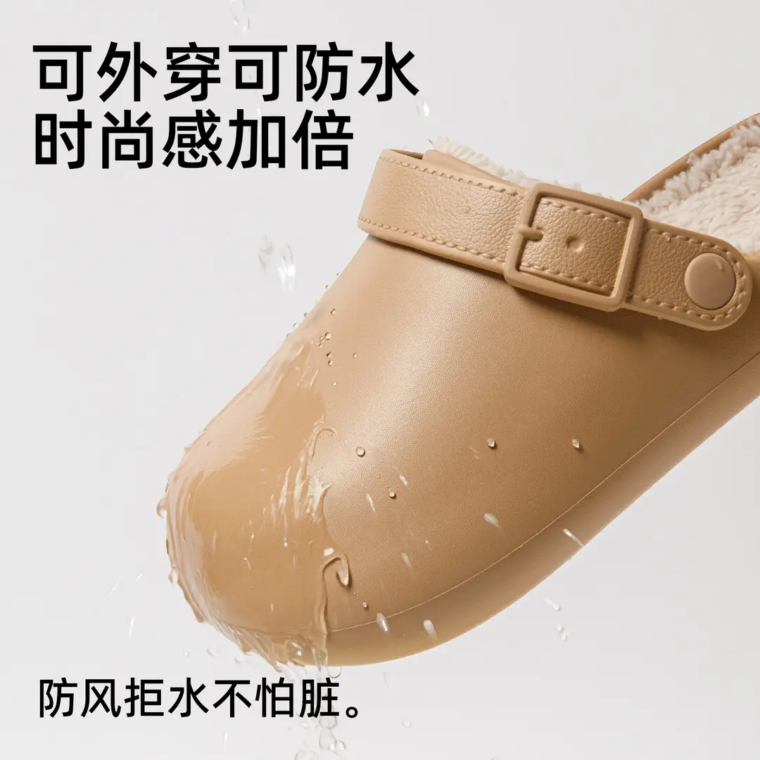 Birkenstock Cotton Slippers for Women Winter 2026 New Model Non-Slip Thick-Soled Plush Warm Waterproof Suitable for Outdoor Wear Non-Slip Couple's Cotton Slippers - Image 6