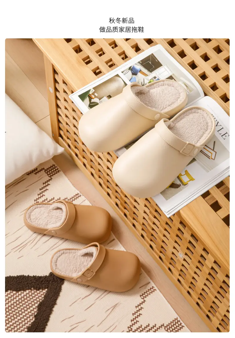 Birkenstock Cotton Slippers for Women Winter 2026 New Model Non-Slip Thick-Soled Plush Warm Waterproof Suitable for Outdoor Wear Non-Slip Couple's Cotton Slippers — feature 9