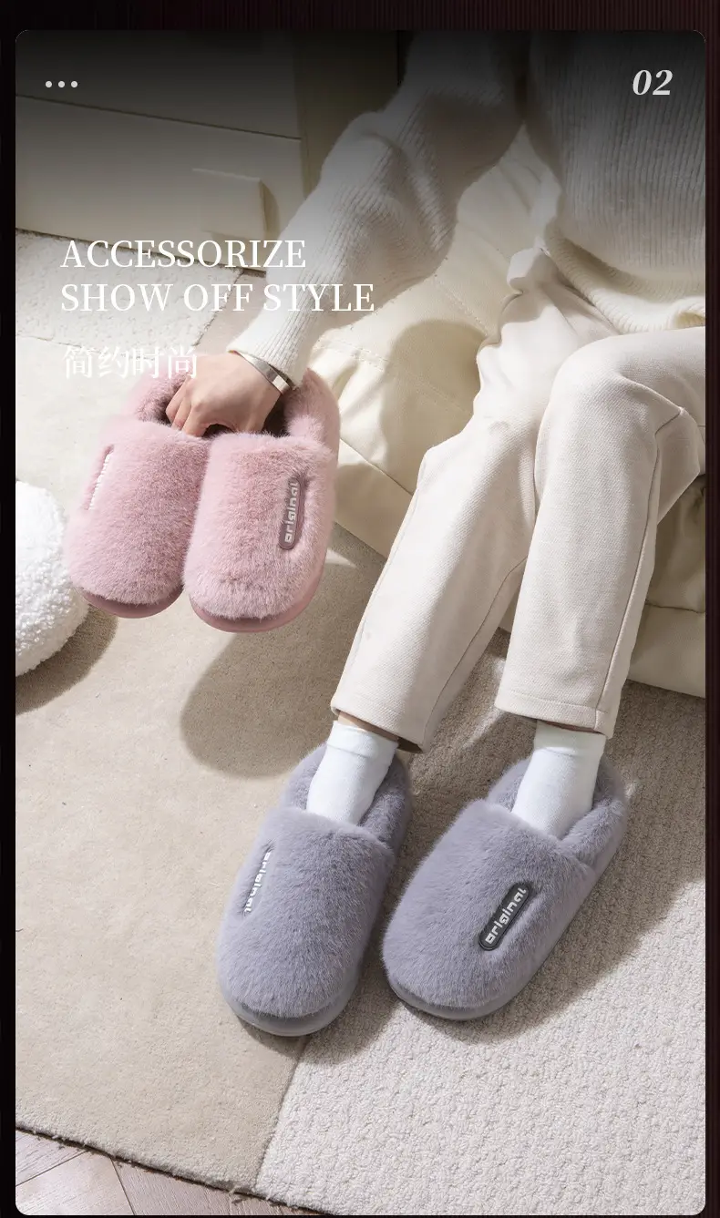 Women Cotton Slippers Autumn Winter Anti-Slip Warm — feature 8