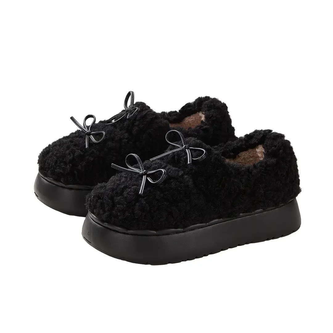 Nanbowan Home Bag Heel Woolen Cotton Slippers for Women in Autumn and Winter Can Be Worn Outside, Warm and Comfortable, Soft Thick-Soled Lightweight Shoes - Image 8