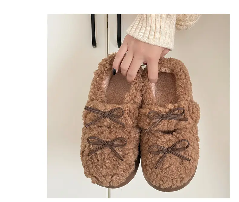 Nanbowan Home Bag Heel Woolen Cotton Slippers for Women in Autumn and Winter Can Be Worn Outside, Warm and Comfortable, Soft Thick-Soled Lightweight Shoes — feature 10