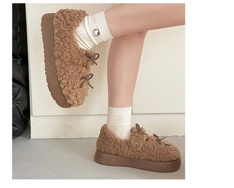 Nanbowan Home Bag Heel Woolen Cotton Slippers for Women in Autumn and Winter Can Be Worn Outside, Warm and Comfortable, Soft Thick-Soled Lightweight Shoes — feature 11
