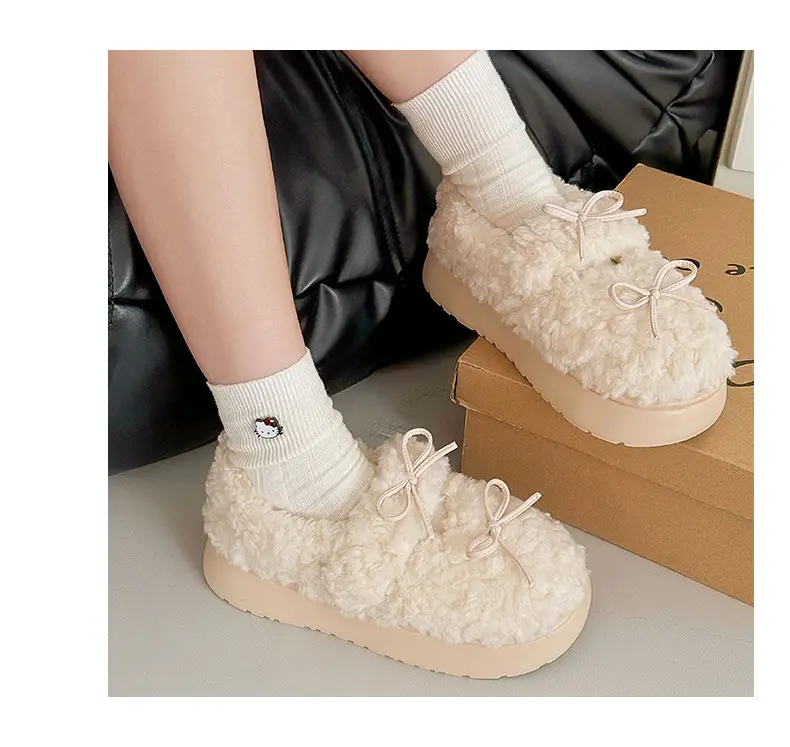 Nanbowan Home Bag Heel Woolen Cotton Slippers for Women in Autumn and Winter Can Be Worn Outside, Warm and Comfortable, Soft Thick-Soled Lightweight Shoes — feature 9