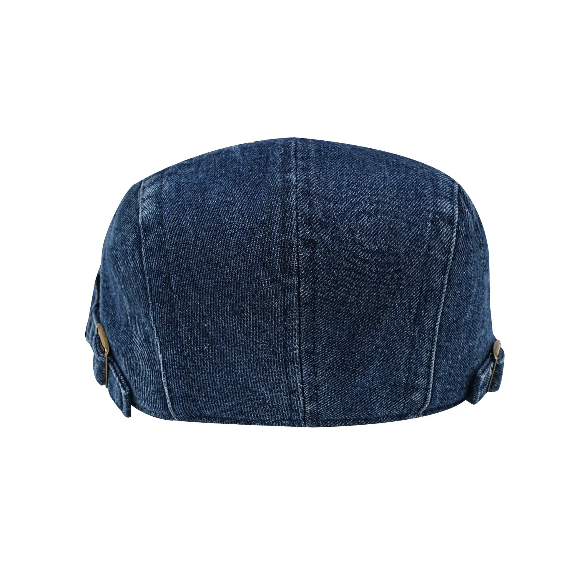 Washed Jacquard Denim Forward Cap Retro Distressed British Beret Women's Versatile Duckbill Cap Backwards Worn Baseball Cap - Image 7