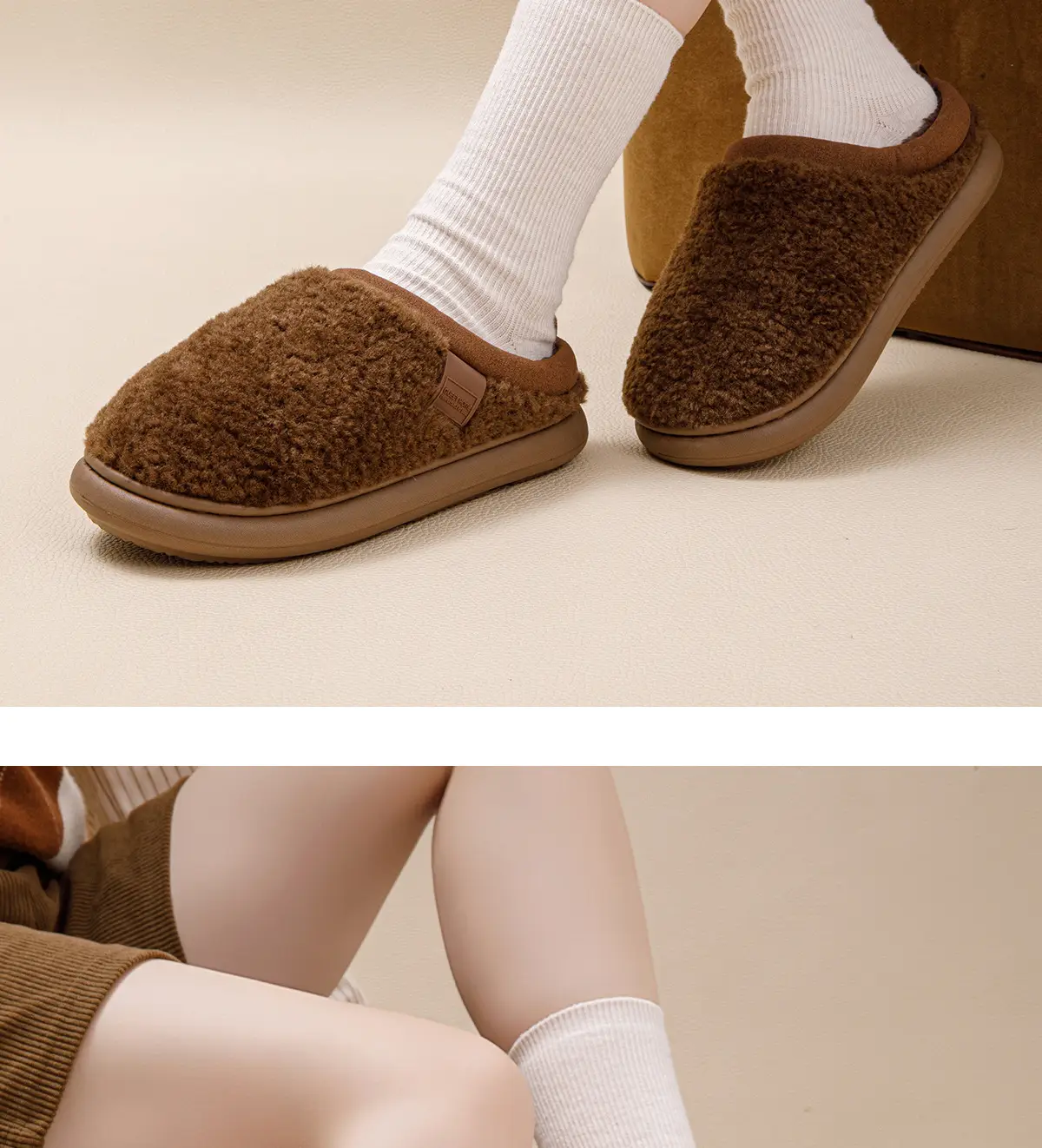 Silent Cotton Slippers Women Pink Winter Autumn — feature 11