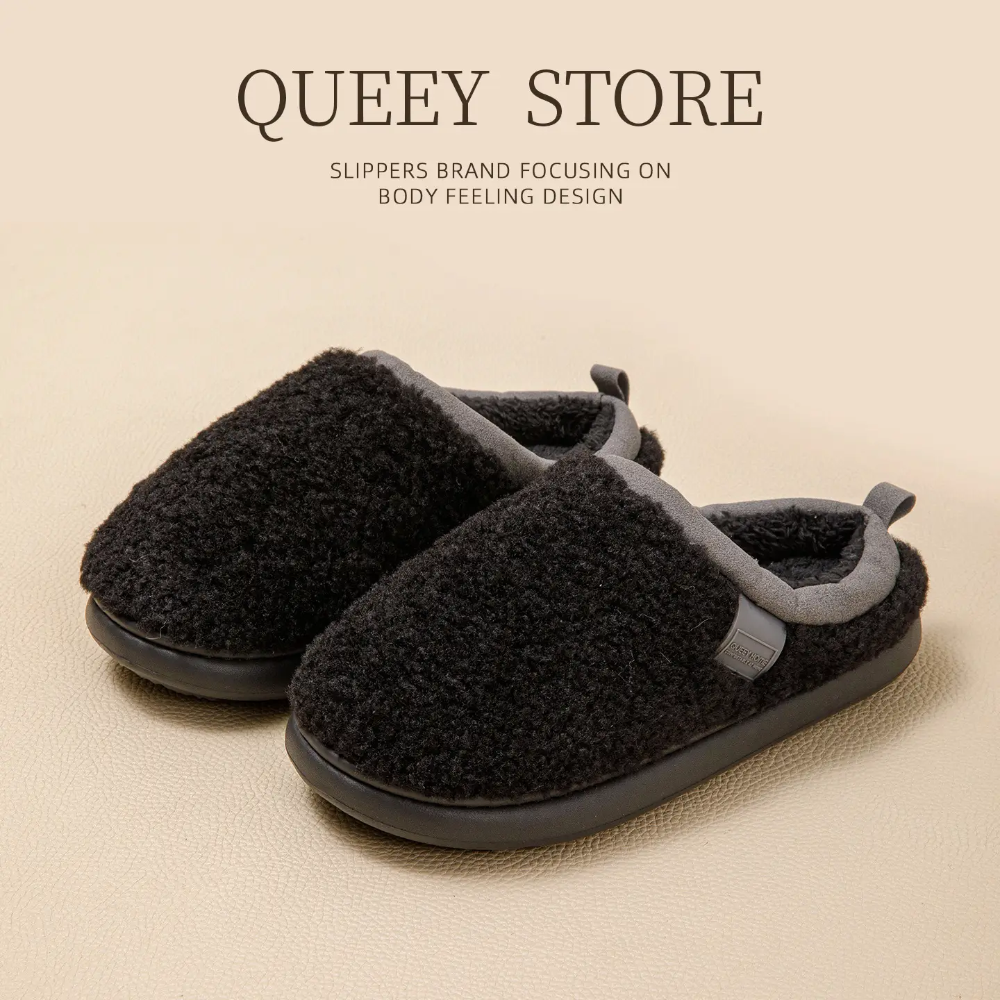 Silent Cotton Slippers Women Pink Winter Autumn - Image 3