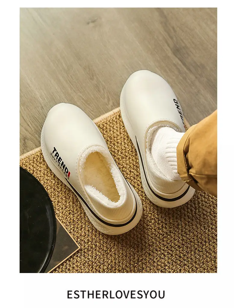 Men's Grey Cotton Slip-On Winter Sneakers Warm — feature 15