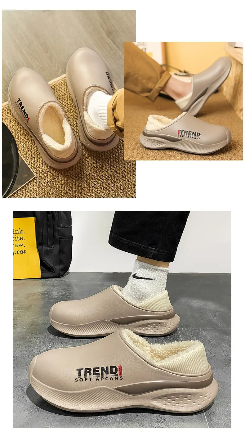 Men's Grey Cotton Slip-On Winter Sneakers Warm — feature 19