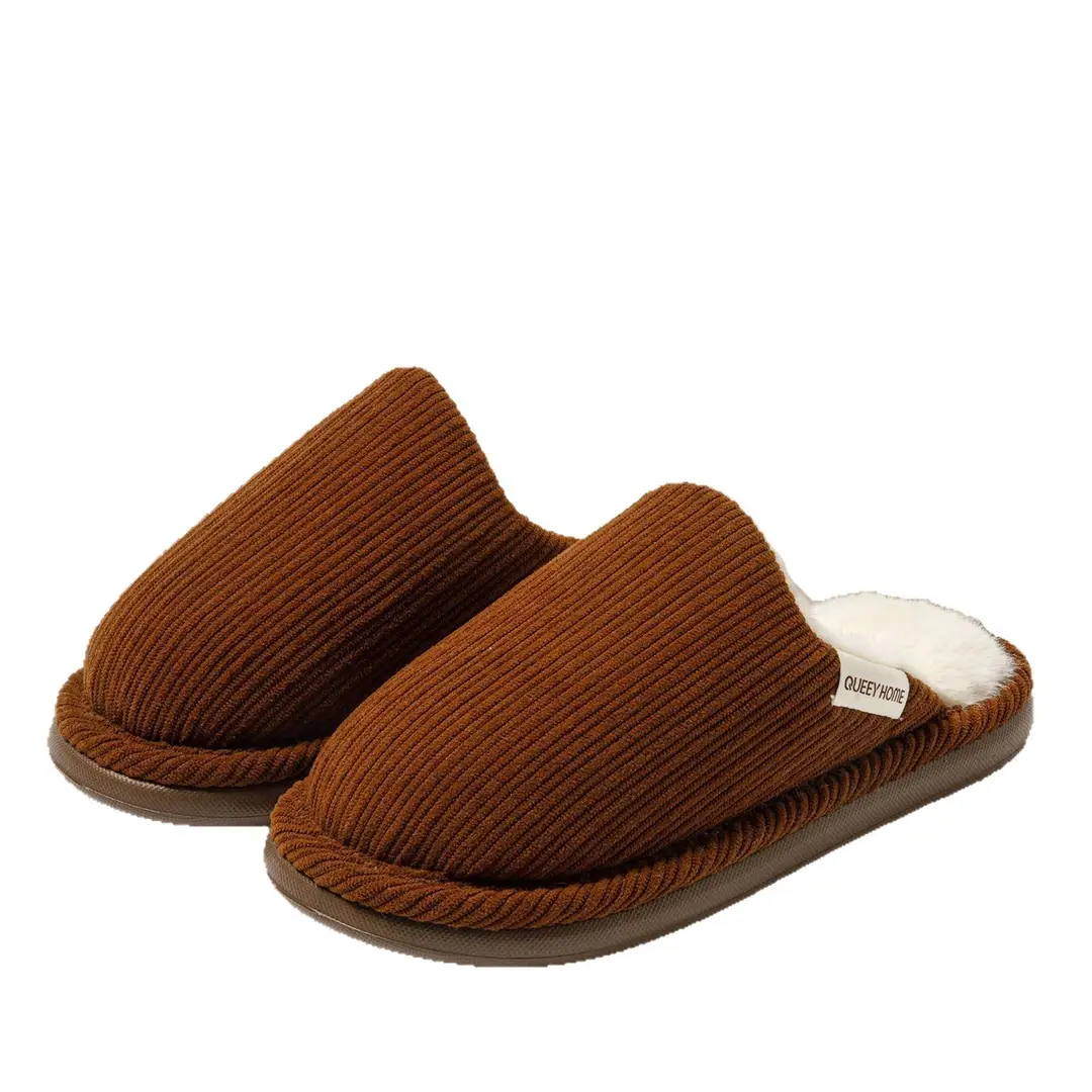 Cotton Slippers for Women Winter 2025 New Warm Anti-Slip Winter Indoor Thick-Soled Home Use Couple Furry Slippers for Men - Image 10