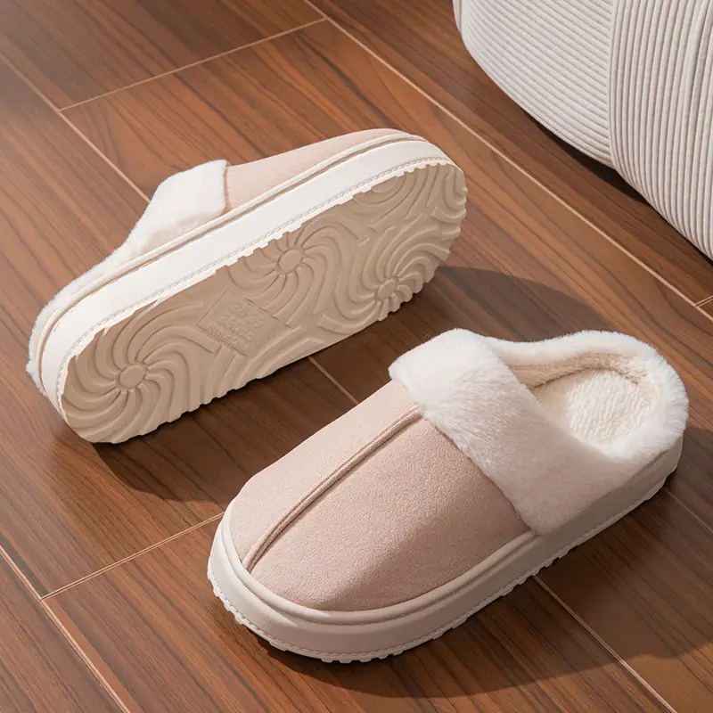 Plush Cotton Slippers, Thickened Winter Home Fleece-Lined, Can Be Worn Outside, Warm Couple Slippers, Cotton Slippers That Feel Like Stepping on Shit - Image 7