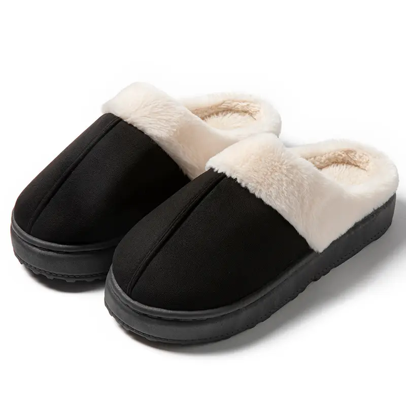 Plush Cotton Slippers, Thickened Winter Home Fleece-Lined, Can Be Worn Outside, Warm Couple Slippers, Cotton Slippers That Feel Like Stepping on Shit - Image 3