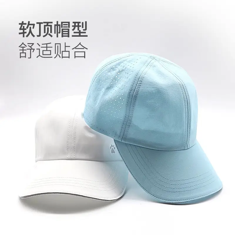 Men Black Baseball Cap with Wide Brim & Quick-Drying Fabric - Image 5