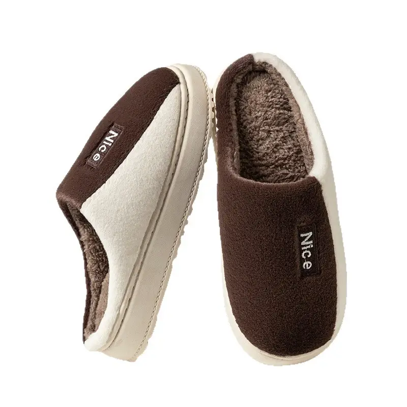 2025 Thick-Soled Cotton Slippers for Men and Women, Slippers with a Stepping-On-Clouds Feel, New Winter Model, Thick-Soled Non-Slip Indoor Home Cotton Slippers - Image 9