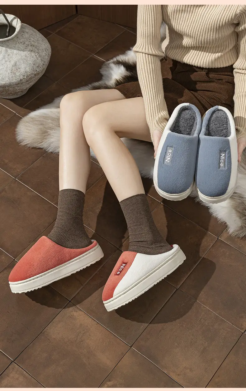 2025 Thick-Soled Cotton Slippers for Men and Women, Slippers with a Stepping-On-Clouds Feel, New Winter Model, Thick-Soled Non-Slip Indoor Home Cotton Slippers — feature 12