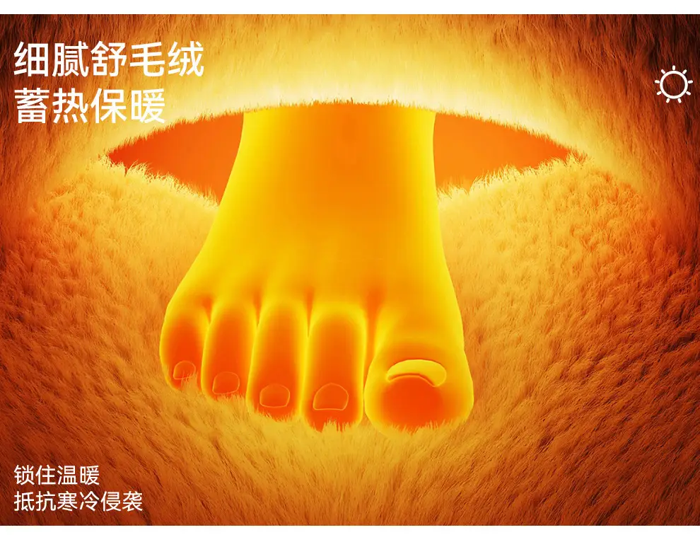 Waterproof Cotton Slippers for Men, Winter Home Use, Wool Slippers for Autumn and Winter, Windproof, Thick, Warm Cotton Shoes for Women, Winter Wholesale — feature 15